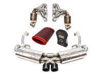 Fabspeed STREET Exhaust Performance Package, Carbon Fiber WITH ECU Upgrade. Porsche 987 Boxster / Cayman (2005-2008) - 98711311200, 98711311204, 98711311205, 98711311100, 98711311104, 98711311105 - FS.POR.987.SHDR, FB416/16, FS.POR.987.ET, FS.POR.987.MAXC