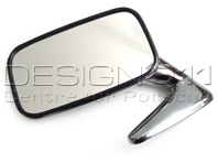 Miroir de porte rectangle en chrome. PETIT. Porsche 911 70-73 - 91173101300, 91173101306, 91173101406, 91173101308, 91173101408 Miroir de porte rectangle en chrome. PETIT. Porsche 911 70-73 - 91173101300, 91173101306, 91173101406, 91173101308, 91173101408
