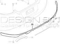 Rear bumper lower valance. Porsche 970 Panamera - 97050599202, 97050599210 Rear bumper lower valance. Porsche 970 Panamera - 97050599202, 97050599210