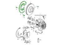 Rear Brake Disc Cover Plates Kit. Porsche 964 C2 / C4 1989-93 - 96435280101, 90011910103, 90015100603, 90091001001, 90026904701