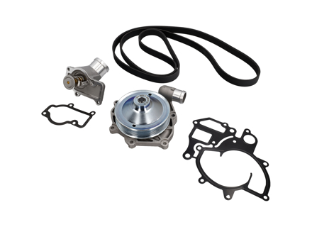 Kit pompe à eau, courroie et thermostat. Porsche Boxster 987 / 987C Cayman / 997 C2 / 997 C4 (non Turbo) - 99710601106, 99710601105, 99710601102