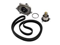 Kit pompe à eau, courroie et thermostat. Porsche 991.1 Carrera 2S / Carrera 4S - 0PB121035A, 9A110221800, 0PB903137A, 9A110222602, 9A110622603, 9A712111000, 9A110655900, 0PB121688