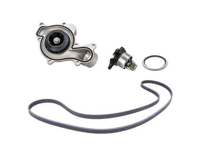 Kit pompe à eau, courroie et insert de thermostat pour Porsche Cayenne 9YA / Panamera 971 / Macan 95B.2 / 95B.3 V6 - 9A712101304, 9A712168800, 9A110655900, 0PB121688, 9A790313710, 9A712101303