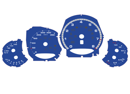 Juego de carátulas, Manual / KMH. Porsche 991.2 turbo / turbo S Juego de carátulas, Manual / KMH. Porsche 991.2 turbo / turbo S