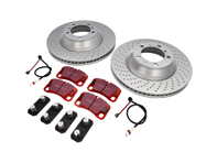 Remschijvenpakket met Sport EBC Remblokken Porsche 997 C2 3.6L - 99735240502ABS, 99735240502, 99735240602ABS, 99735240602, DP31930C, 99735208602, 99761275402
