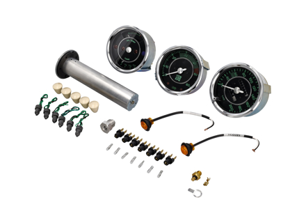 Dashboard gauges replica set. Porsche 356 12V models - AC356100, 8199602110