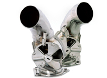 Boîte à volet chauffant. Porsche 911 / 930 1987-89 Inox JEU DE 2 - 9220001, 91121101400, 91121101300