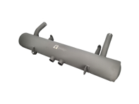 Auspuff Schalldämpfer / Schalldämpfer Heckbox. Porsche 356B/C / 912 USA - 61611101005, 61611101005S, 92.311, 92311, 1620600500 - 1620600500