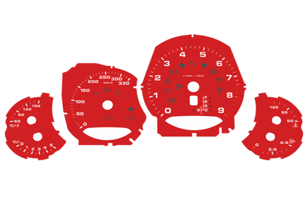 Juego de carátulas, PDK / KMH. Porsche 991.1