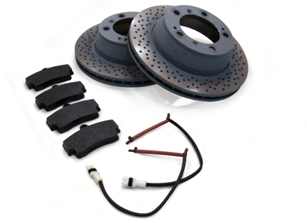 Pastiglie freno anteriori e pacchetto disco freno. Porsche Cayman 981 GT4 ABS - 98135140580, 98135140581, 98135140680, 98135140681, 99135194704, 99160918180