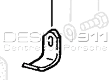 Silencieux d'échappement / support de silencieux. Porsche 928 78-95 - 92811126401 Silencieux d'échappement / support de silencieux. Porsche 928 78-95 - 92811126401