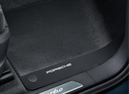 Carbon floor mats with leather edging. Porsche Cayenne (9YA) 2018>> LHD - 9Y0044844