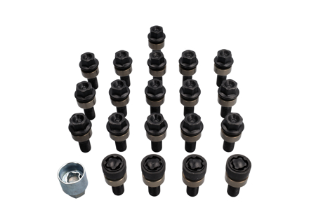 Wielbouten zwart inclusief diefstalbeveiliging - 00004460231, 00004460271, 00004460281, 00004460291