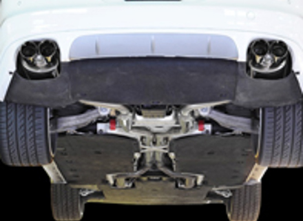 AWE Track Edition Auspuffanlage mit schwarzen Spitzen für Porsche 970 Panamera Turbo - 3010-43020, 3010