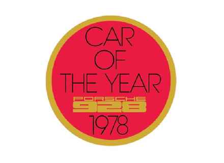 Sticker Car of the Year 1978. Porsche 928 - PAK78E, PAK78D