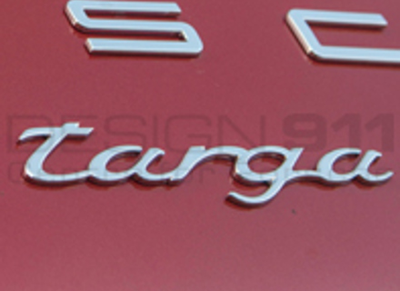 'TARGA'  CHROME Rear Lid Badge. Porsche 991 Targa - 99155930900 'TARGA'  CHROME Rear Lid Badge. Porsche 991 Targa - 99155930900