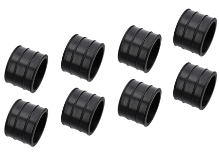 Rubber sleeves for air intake, SET OF 8. Porsche 928 1978-84 - 92811015801, 92811015800