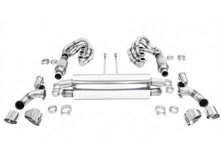 CARGRAPHIC GT Sport Exhaust System, With ID42 GT Manifolds, Without Heating. Porsche 964 Carrera 2/4/RS - 96411104504, 96411104605, 96411104502, 96421103905, 96421103932, 96421104004