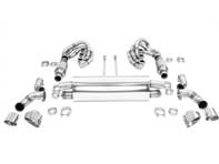 CARGRAPHIC GT Sport Exhaust System, With ID42 GT Manifolds, Without Heating. Porsche 964 Carrera 2/4/RS - 96411104504, 96411104605, 96411104502, 96421103905, 96421103932, 96421104004