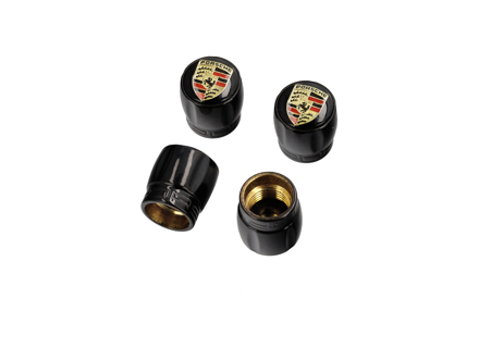 Dekoratives Ventilkappen-Set 4-teilig für Porsche für Fahrzeuge ohne Reifendruckkontrolle - 99104460356, 99104460266, 99104460265 Dekoratives Ventilkappen-Set 4-teilig für Porsche für Fahrzeuge ohne Reifendruckkontrolle - 99104460356, 99104460266, 99104460265