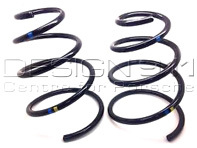 Rear Coil Springs (Pair) - Rapeseed Yellow/White - for Porsche 987 Boxster 2.7L (Manual Transmission) 2005-2008 - 98733353119504, 98733353154504, 98733353197504, 98733353153504