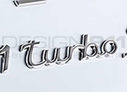 'TURBO' CHROME badge achterklep. Porsche 991 - 99155924700 'TURBO' CHROME badge achterklep. Porsche 991 - 99155924700