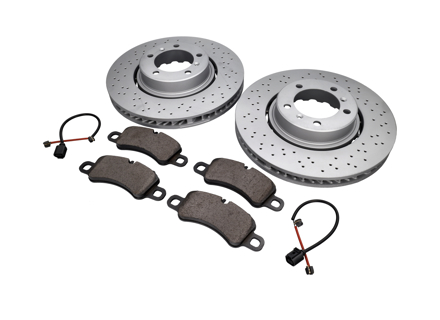 ANTERIORE Pacchetto pastiglie freno e disco freno Porsche 991.2 - 9P1615301, 9P1615302, 99135194702, 99160918100