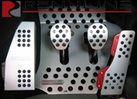 Rennline Aluminium 4 Piece Pedal Set  Rubber Grip. Porsche 914 - P70.60.51, P706051 Rennline Aluminium 4 Piece Pedal Set  Rubber Grip. Porsche 914 - P70.60.51, P706051