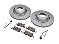 Pastiglie freno posteriori e pacchetto disco freno Posteriore. Porsche Cayman GT4 Zimmermann - 98135240780, 98135240880, 99135294701, 99160918500, 9GT615601F, 9GT615602F