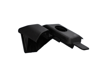 Deur Raam Afdichting Eindstuk - Zwart. Porsche 964 Speedster 1993-1994 - 9645318210001C, 9645318220001C