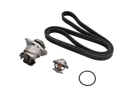 Kit de inserción de bomba de agua, correa y termostato Porsche 955 Cayenne 3.2ltr - 95510603301, 95510611300, 95510611900, 95510601100, 95510603300