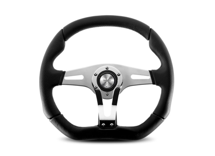Steering wheel trek R - black leather / chrome - Momo - M11102935511L Steering wheel trek R - black leather / chrome - Momo - M11102935511L
