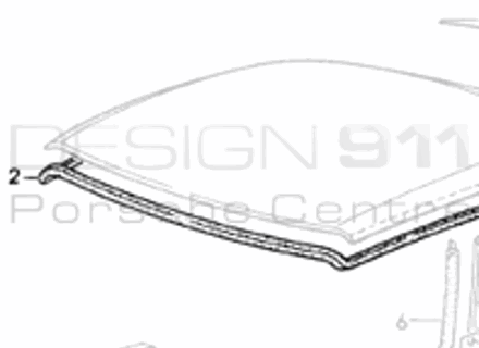 Cabriolet-Verdeckdachdichtung quer. Porsche 993 Cabriolet-Verdeckdachdichtung quer. Porsche 993