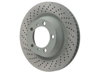 Brake disc rotor Rear, drilled-dimpled monoblock, 330x28mm. Porsche 991 3.4L - 99135240100, 99135240200 - PRL39913, PRR39914 Brake disc rotor Rear, drilled-dimpled monoblock, 330x28mm. Porsche 991 3.4L - 99135240100, 99135240200 - PRL39913, PRR39914