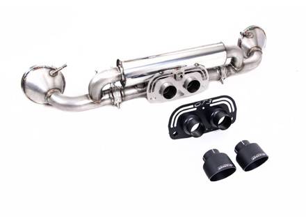 Silenziatore posteriore di scarico sportivo Milltek con terminali di scarico GT-100 Cerakote Black. Porsche 992.1 GT3 2021>> - 9GT251052F, 9GT251052G, 9GT251052D, 9GT251052H - SSXPO173