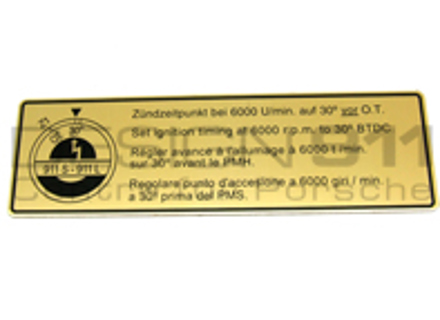 Adesivo Fasatura Accensione Porsche 911 - 90100651000