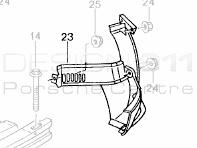 Staffa paraurti posteriore / paracalore. Porsche Boxster 986 2003-04 - 98650563102, 98650563202 Staffa paraurti posteriore / paracalore. Porsche Boxster 986 2003-04 - 98650563102, 98650563202