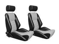 Sièges baquets Nürburgring R, similicuir pied-de-poule, lot de 2. Porsche 356 / 911 / 912 1950–89