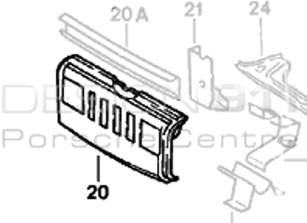 Frente del panel de la nariz. Porsche 911 1978-89 - 91150109907GRV