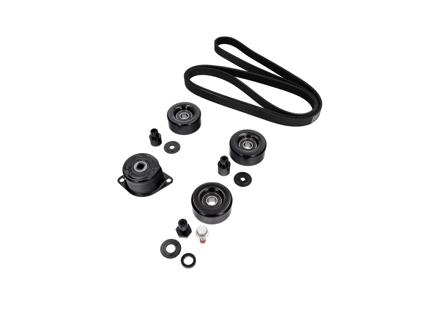 Complete poelie- en riemset - spanner, meelooprollen en aandrijfriem - voor Porsche 987-1 Boxster & Cayman (Tiptronic) 2005-2008 - 99710226000, 99610236550, 99907204109, 99907205901, 99610211757, 99610211856, 99610212553, 99610211958, 99610212754, 99610215166, 99610215168 Complete poelie- en riemset - spanner, meelooprollen en aandrijfriem - voor Porsche 987-1 Boxster & Cayman (Tiptronic) 2005-2008 - 99710226000, 99610236550, 99907204109, 99907205901, 99610211757, 99610211856, 99610212553, 99610211958, 99610212754, 99610215166, 99610215168