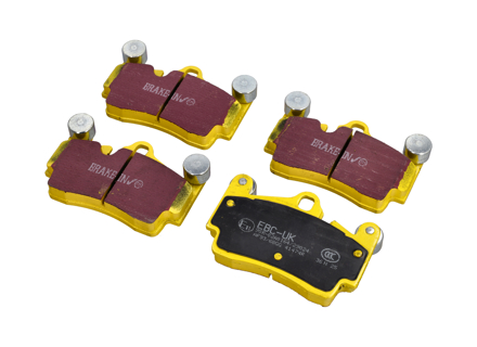 EBC GEEL Remblokken 'Fast Road' Achter. Porsche 955 Cayenne / 957 Cayenne - 95535293900, 95535293901, 95535293902, 95535293903, 95535293906, 95535293950, 95535293961, 95535293962, 95535293963, 95535293964 - DP41474R