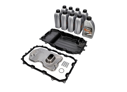 Ölwanne, Filter und Ölsatz für Tiptronic-/Automatikgetriebe. Porsche 955/957 - 95532102501, 95532102500, 95530740301, 95539701600