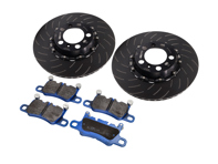 EBC Racing 后部两件式浮动制动盘和蓝色衬垫套件。保时捷 991 GT3 - P2DK044B, 99135240780, 99135240880, 99135294883 - DP52207NDX, SG2F013