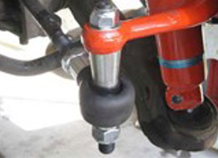 Rubber boots for use with spherical end links