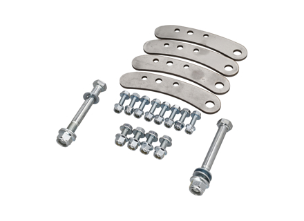 Kit verstevigingsplaten voorveerpootvork. Porsche 955 Cayenne / 957 Cayenne - 95534304300, 95534304400, 95534304311, 95534304411, 95534304312, 95534304412, 95534304350, 95534304450, 95534304340, 95534304440, 95534304370, 95534304470, 95834304350, 95834304450, 95834304550, 95834304750, 95834304850