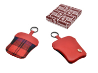 Porsche Classic '50 Years 911 Turbo' key pouch, Red - PCG930102B Porsche Classic '50 Years 911 Turbo' key pouch, Red - PCG930102B