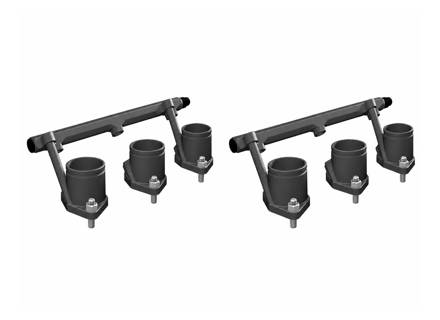 Kit adattatore per collettore di aspirazione con condotti carburante per l'aggiornamento ai collettori 964/993. Porsche 911 1974–89 - AMS9050074 + AMS9050033, AMS9050075 + AMS9050033, AMS9050076  + AMS9050033, AMS9050077 + AMS9050033, AMS9050078 + AMS9050033
