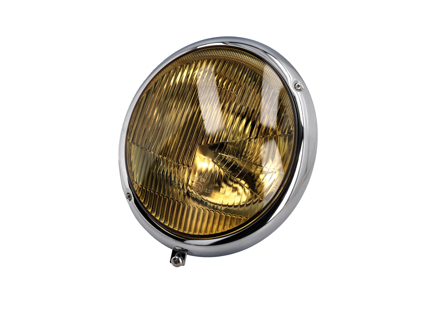 Headlamp, Yellow. Porsche 356 1950-65 LHD - 35662014, 64463110107, 8195101400, 111941021A