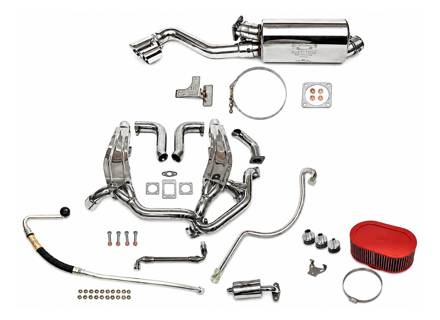 Sport Performance Package with Single Quad Style Outlet Tailpipe. Porsche 911 turbo Flatnose - 93011103806, 93021103301, 93021103304