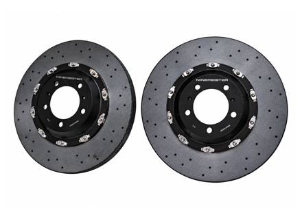 Carbon-Keramik-Bremsscheiben-Upgrade-Kit für die Vorderachse. Porsche 992.2 Carrera S/GTS ab 2024 (Ninemeister) - 992615301AC, 992615302AC - 9M992615301AC